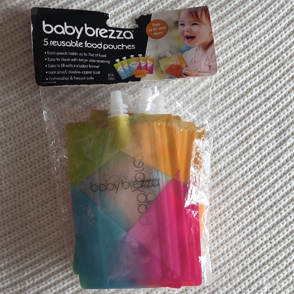 Baby Brezza Reusable Food Pouches - Multicolor